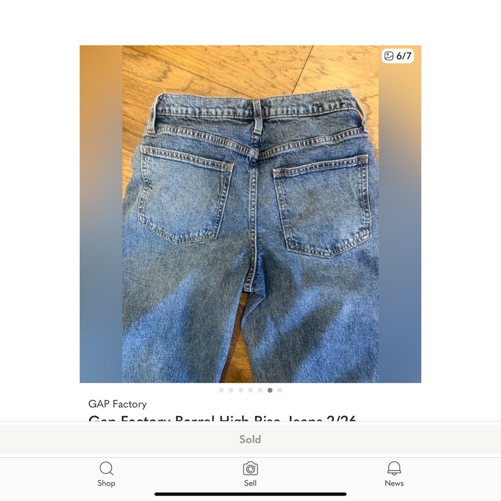 Gap Factory Barrel High Rise Jeans 2/26 - Picture 6 of 7